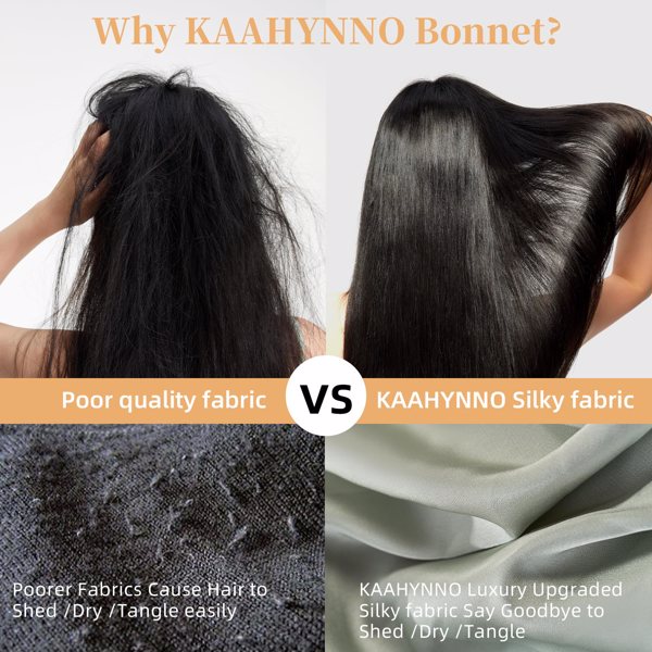 Luxury Satin Hair Bonnet for All Hair Types Anti-Frizz Care