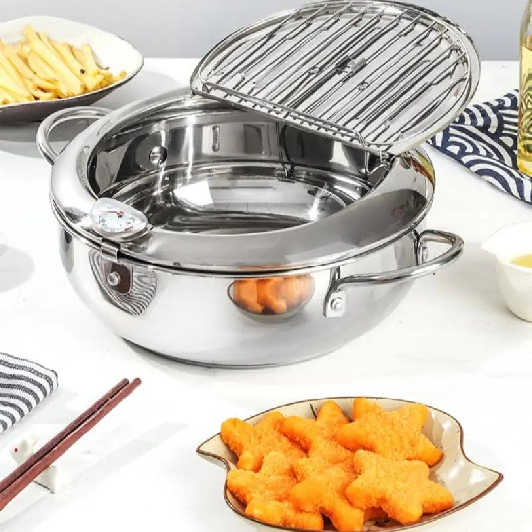 Stainless Steel Deep Fryer Pot with Temperature Control