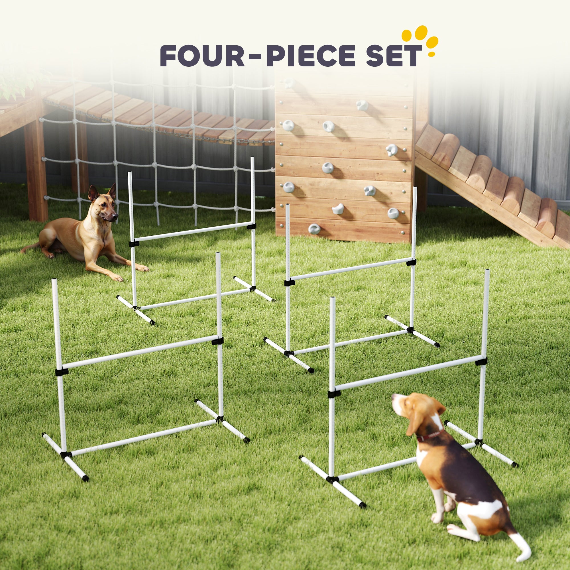 Dog Agility Jump Training Kit – Adjustable Indoor & Outdoor Agility Hurdle Set