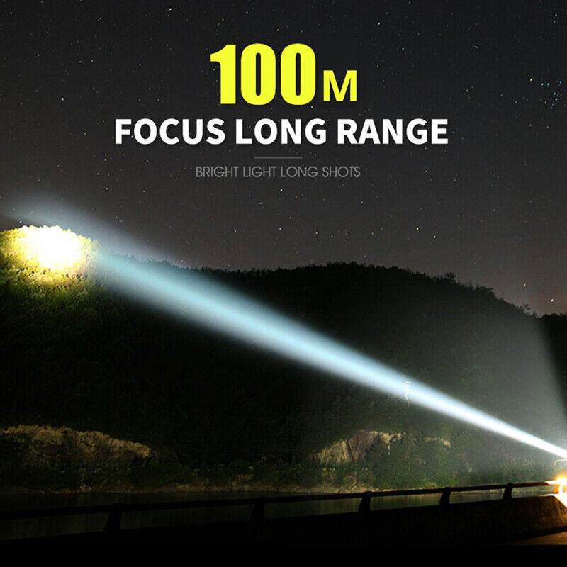 Ultra Bright LED Flashlight Rechargeable Emergency Torch Hammer