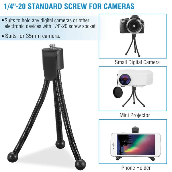 Flexible Mini Tripod Stand for Camera Projector Mount