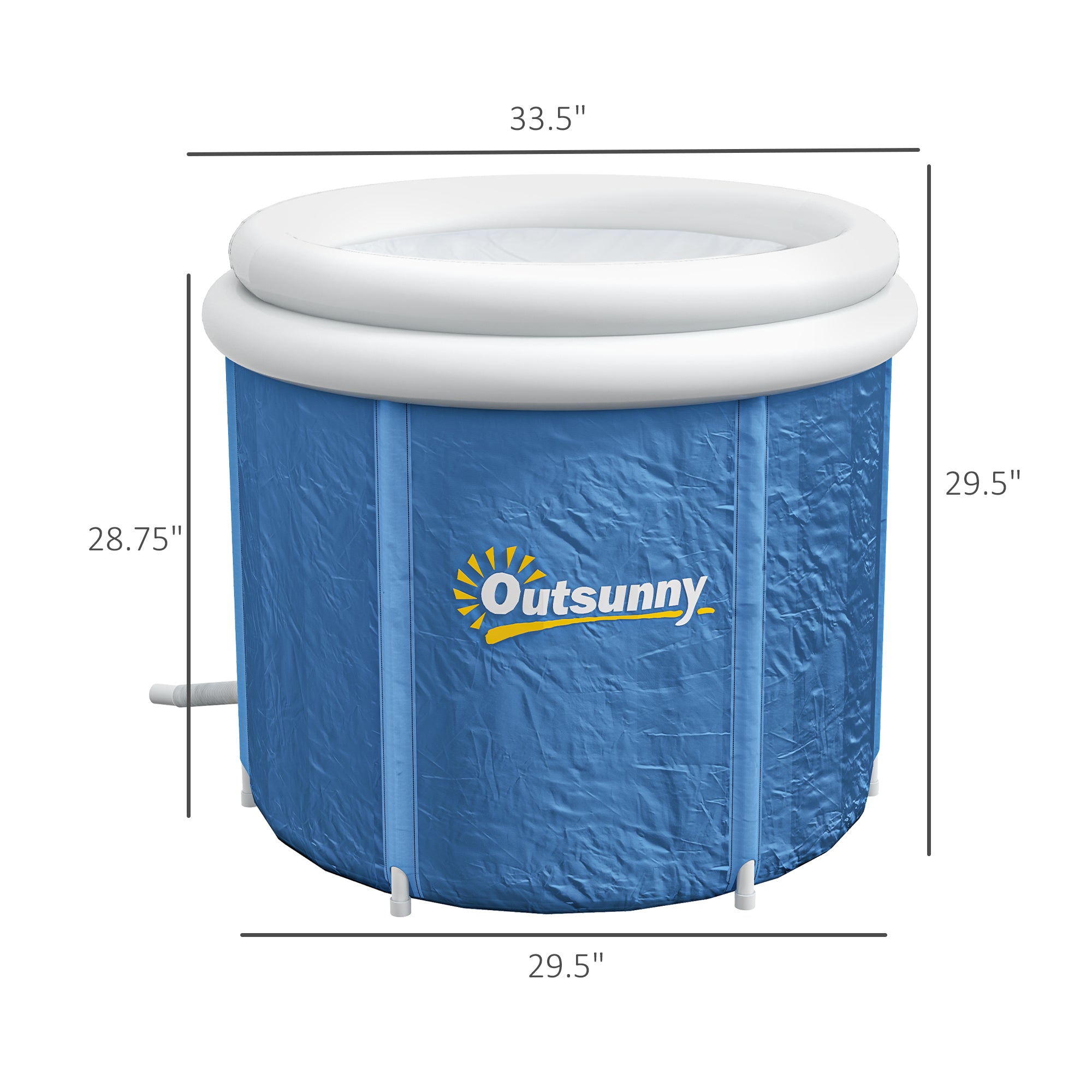 Cold Plunge Tub Ice Bath with Thermo Lid for Athlete Recovery & Muscle Therapy