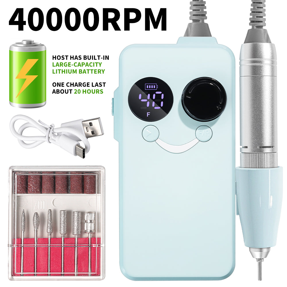 40000RPM Professional Cordless Electric Nail Drill Machine Rechargeable