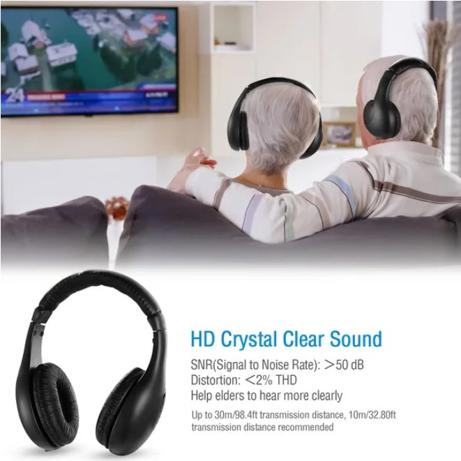 Wireless RF HiFi Over Ear Headphones