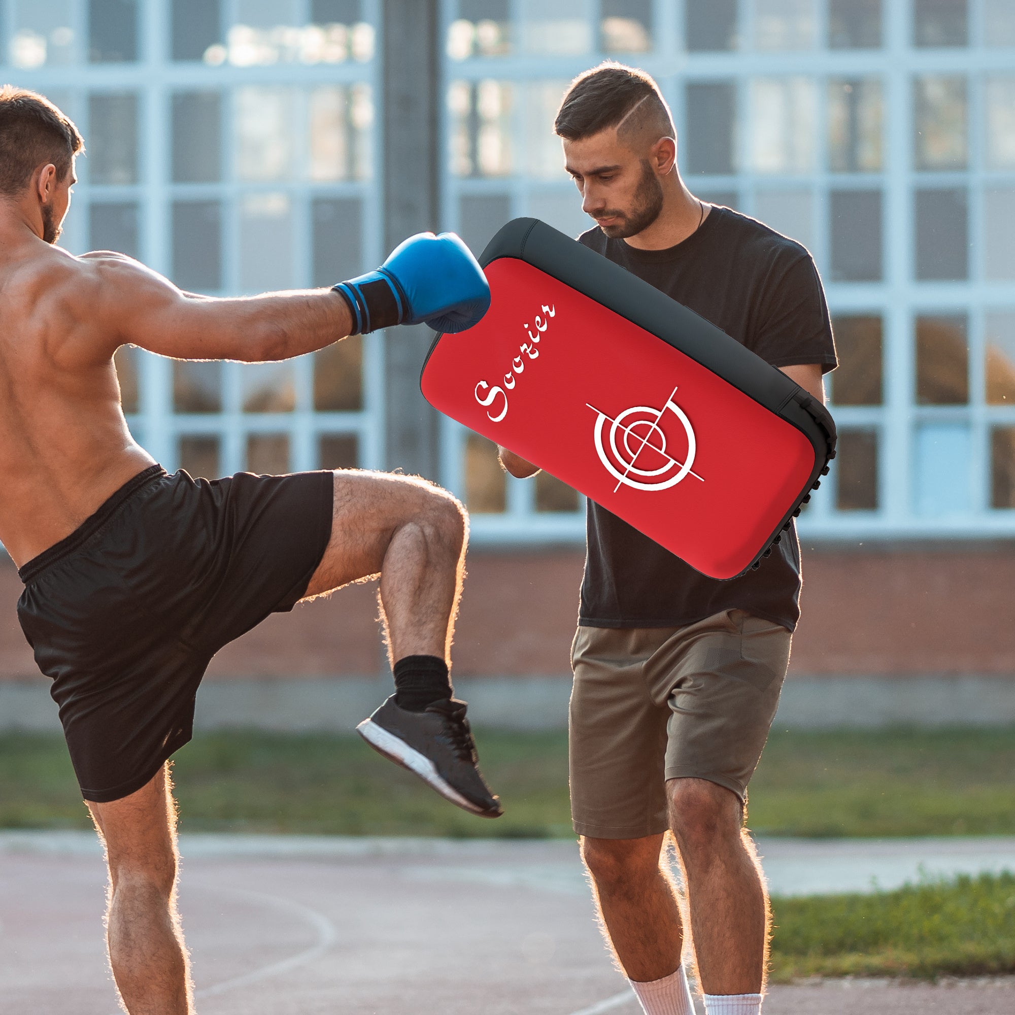 Muay Thai Kick Shield Punching Pad 16.5 Inch MMA Training Gear