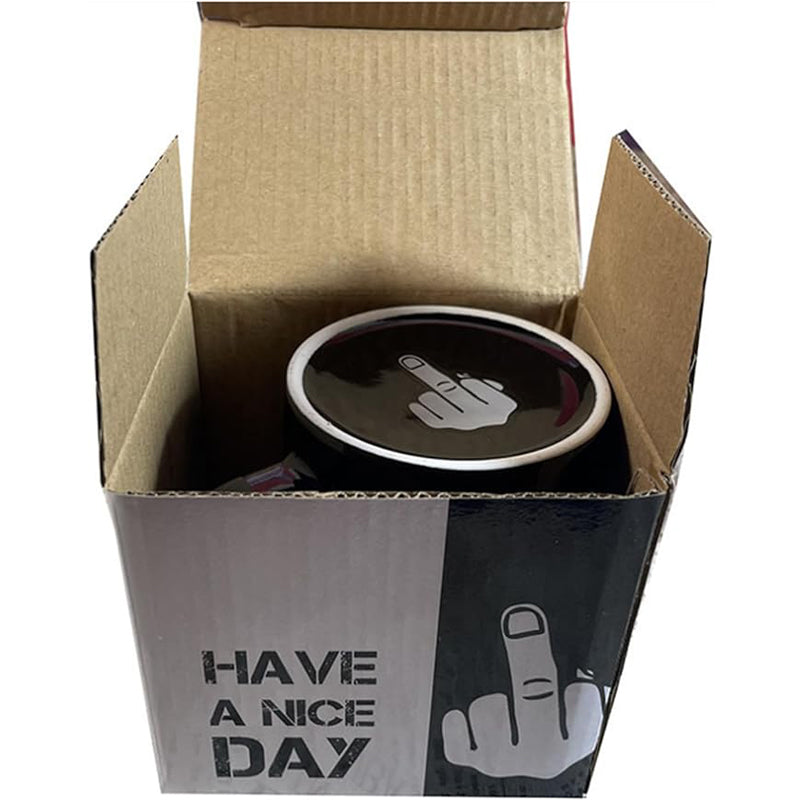 Funny Middle Finger Coffee Mug 3D Gag Gift Up Yours Cup Fun
