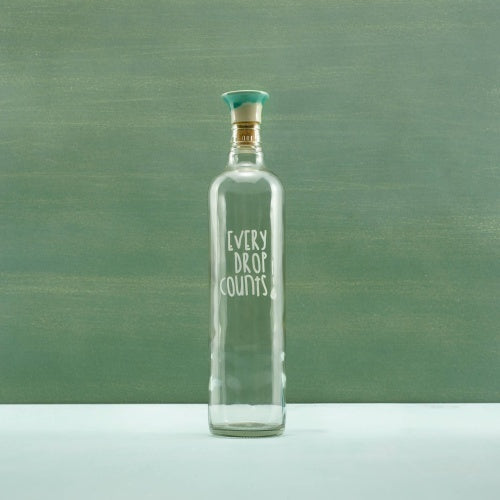 750ml Drop Glass Water Bottle with Ceramic Stopper