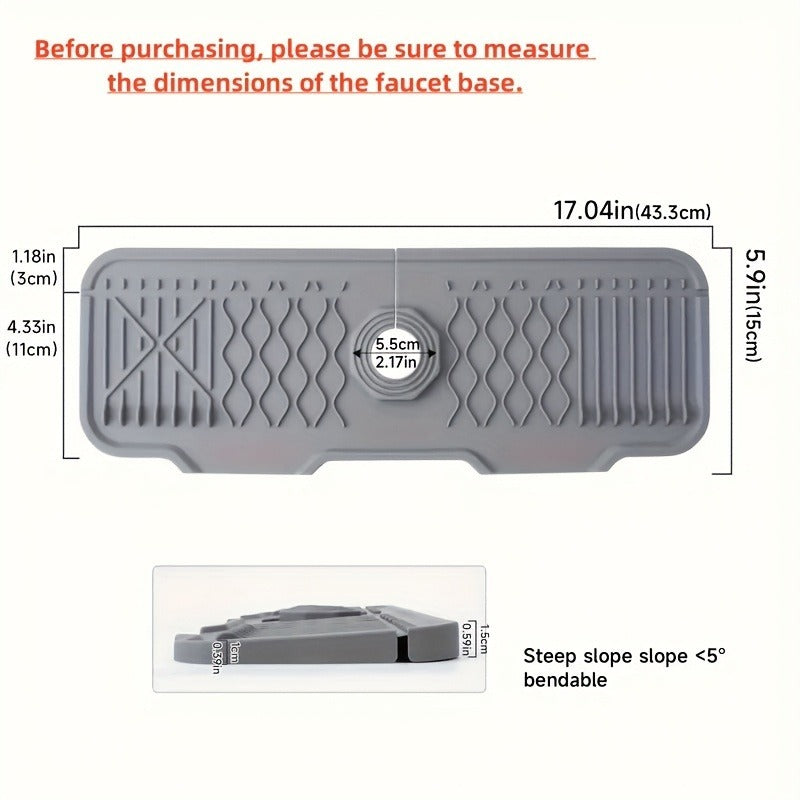 Large Silicone Drain Board Self Draining Non Slip Kitchen Mat