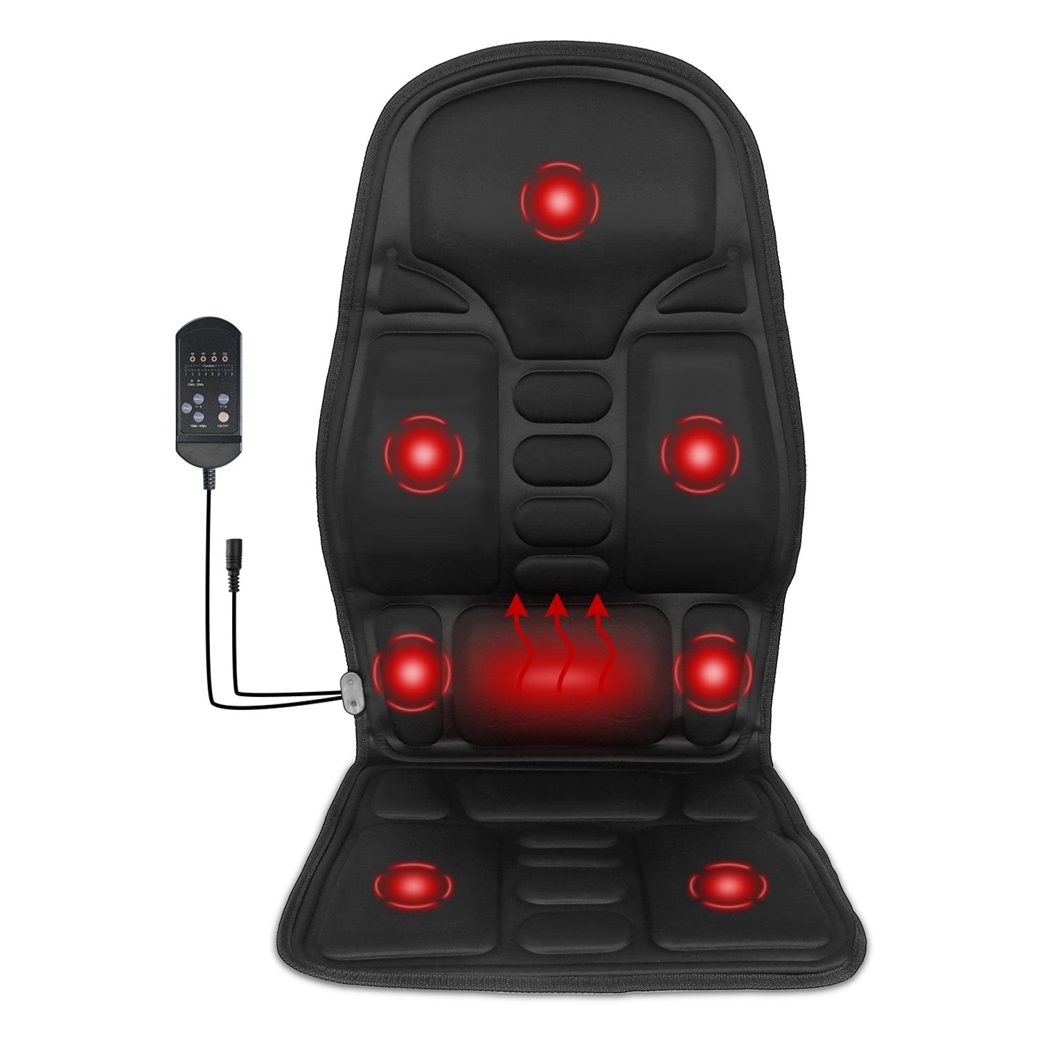 Back Massage Cushion Seat Pad with Heat 8 Modes 3 Intensity Levels