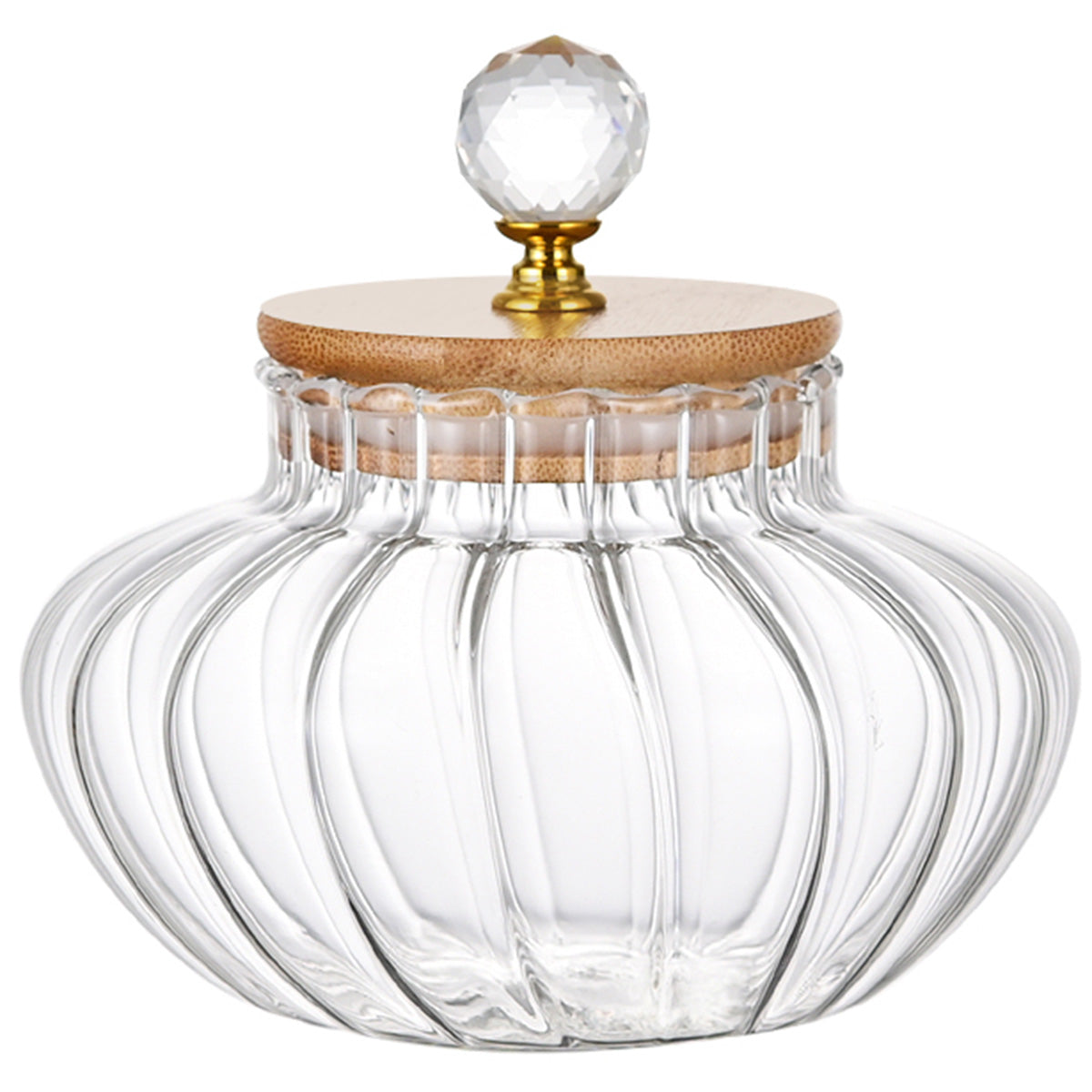 Borosilicate Glass Stripe Sealed Jar Coffee Storage Container