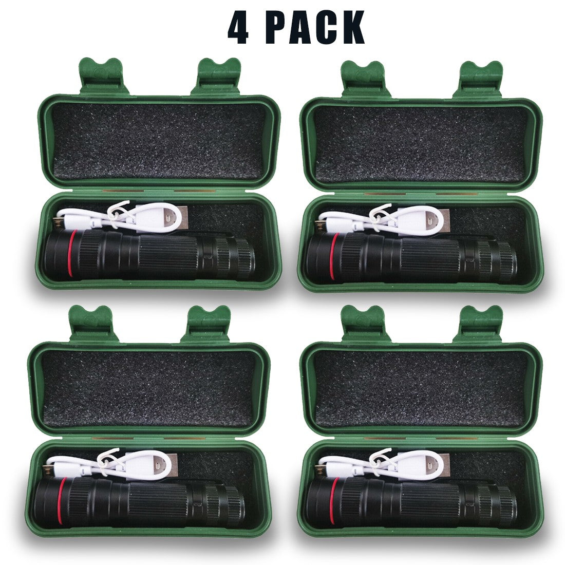 Ultra Bright Tactical LED Flashlight USB Rechargeable Mini Torch