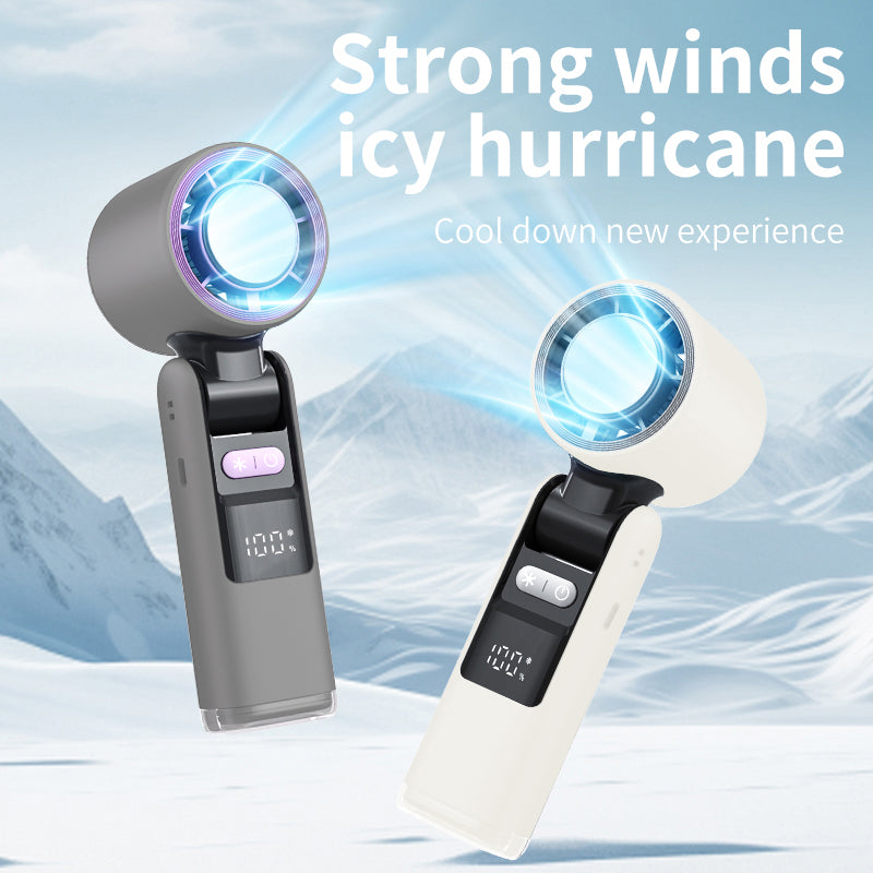 Portable Handheld Fan Rechargeable Turbo Cooling Foldable
