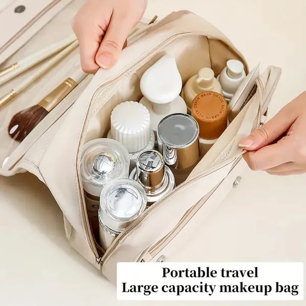 Luxury Pearl Portable Cosmetic Bag for Travel & Organization
