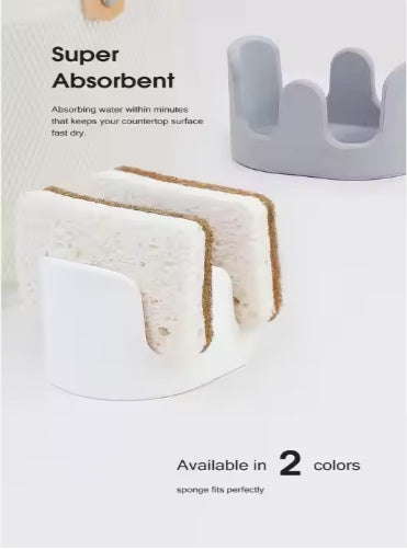 Diatom Mud Sponge Rack Sink Caddy for Kitchen & Bathroom