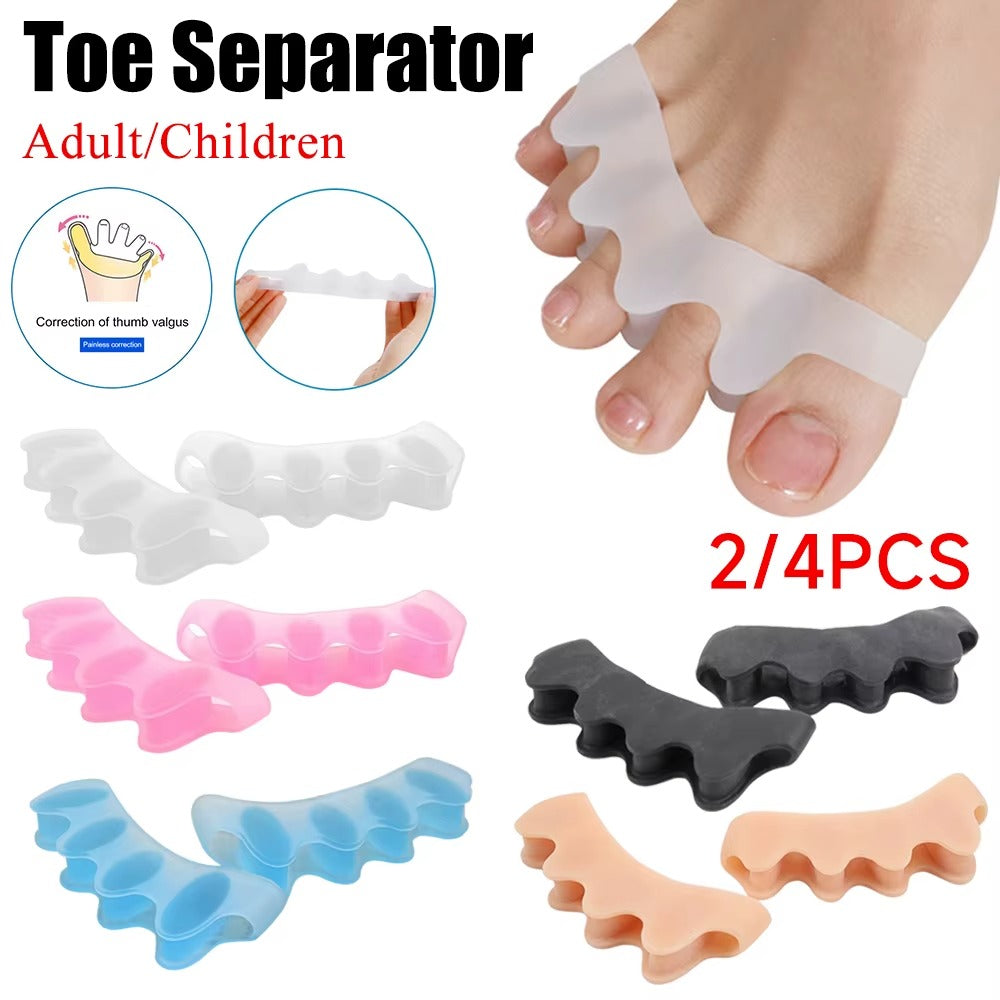 2 Pcs Bunion Corrector Silicone Toe Separator Straightener Orthopedic Toes Space